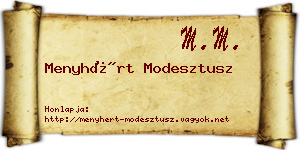 Menyhért Modesztusz névjegykártya